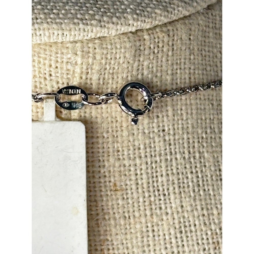 Crystaluxe Sterling Silver Marcasite Crystal Filigree Pendant‎ 18" Necklace NWT - Picture 7 of 11